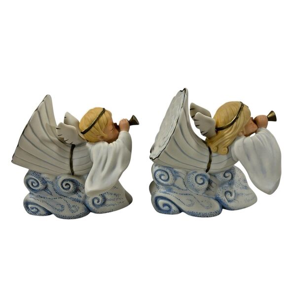 VTG Home Interiors‎ ANGELS BOY AND GIRL ANNOUNCING THE SAVIORS BIRTH Figurines - Picture 5 of 14